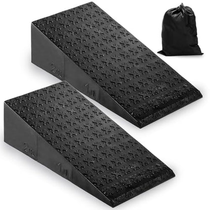 2 Pack Squat Wedge Block, Non-Slip Slant Board for Heel Elevated Squat, Calf Stretch, Home Gym, Enhance Mobility and Strength Performance