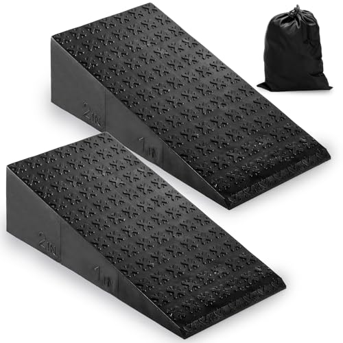 2 Pack Squat Wedge Block, Non-Slip Slant Board for Heel Elevated Squat, Calf Stretch, Home Gym, Enhance Mobility and Strength Performance