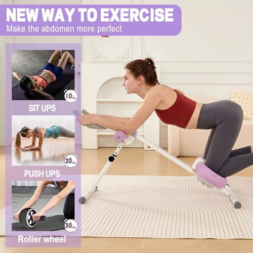 Ab Workout Equipment Ab Machine, Core Exercise Abdominal Roller for Men and Women, Abdominal Exercise Trainer stomach workout equipment