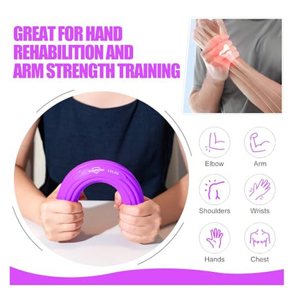 DICYWUDI Flex Therapy Bar and Grip Strength Trainers set, Physical Therapy & Resistance Bar for Golfers Elbow,Tendinitis,Wrist,Forearms Pain, Improve Grip Strength and Relieve Pain - color: ‎16pcs Orange Sets+finger Exerciser Sets