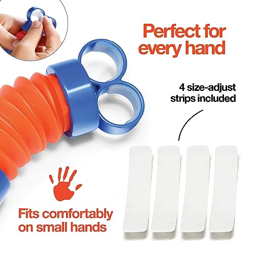 Finger Poppers Hand Gripper Strengthener for Kids Hand Exercisers Pop Tube Mini Fidget Toys - Sensory Toy for Kids - Finger Strengthener and Hand Therapy Stocking Stuffers - Pack of 2
