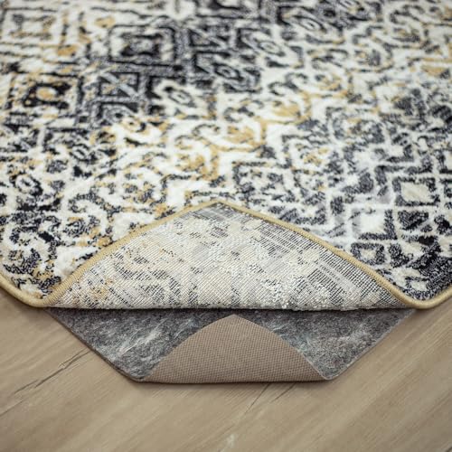 Mohawk Home Non Slip Rug Pad 8' 2" x 11' 8"- 1/4" Thick Felt + Latex Rubber Gripper - Dual Surface Cushion for Hardwood, Carpet, Tile Floors, Made in USA - size: 8'2" x 11'8" (Rectangular), style: 1/4 Inch Dual Surface Rug Pad