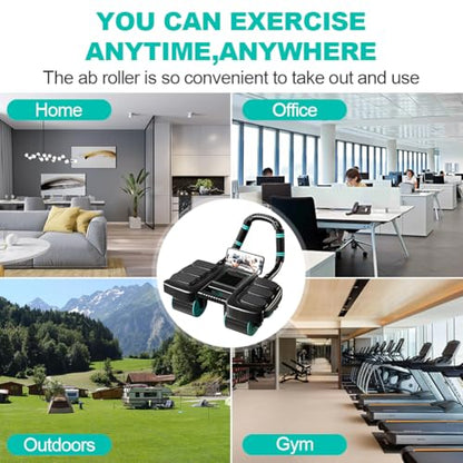 2026 New Automatic Rebound Ab Roller Wheel with Elbow Support & 4-Wheel Design - Core Exercise Equipment for Home Gym, Abdominal Workout Machine for Men/Women, Belly Fat Burner,Portable Fitness Roller Wheel
