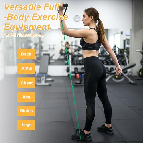 10-Piece Resistance Band Set with Handles & Door Anchor - Adjustable Exercise Tubes for Strength Training, Muscle Toning, Physical Therapy, and Home Workouts for Men and Women