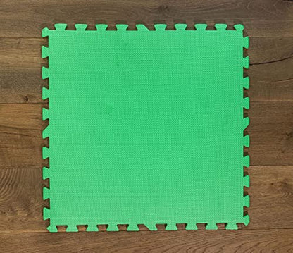 Interlocking Gym Floor Tiles 3/8 Inch – EVA Foam Puzzle Mats for MMA & Home Gym, Non‑Slip Exercise & Play Mat Set, Tatami Textured by Square Brands