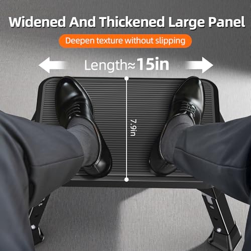 Foldable RV Step Stool, Adjustable Height 6.7-9.1in,Heavy Duty Metal Step Ladder with Wide Non-Slip Platform, Portable for Camping Home Office Use,Single Step Stool Supports 500lbs（Black）