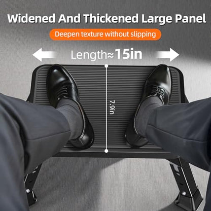 Foldable RV Step Stool, Adjustable Height 6.7-9.1in,Heavy Duty Metal Step Ladder with Wide Non-Slip Platform, Portable for Camping Home Office Use,Single Step Stool Supports 500lbs（Black）