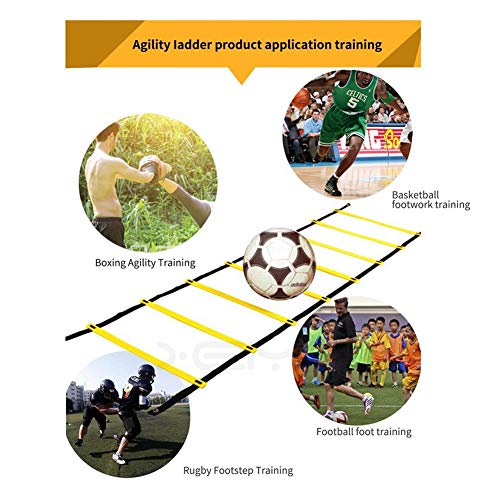 Agility Training Ladder - Improve Speed, Coordination, Develop Foot Strength, Better Footwork, Perfect Fitness Training Equipment for Basketball Soccer Baseball, Team Sports Practice