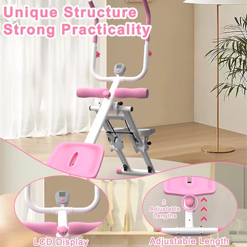 Stair Stepper and Ab Machine 2-in-1 Folding Vertical Climber Exercise Machine & Ab Workout Equipment Quickly Switch, Home Gym Equipment for Full Body Cardio Workout, 300LBS Capacity