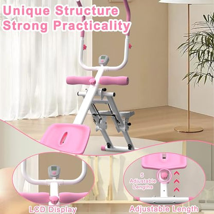 Stair Stepper and Ab Machine 2-in-1 Folding Vertical Climber Exercise Machine & Ab Workout Equipment Quickly Switch, Home Gym Equipment for Full Body Cardio Workout, 300LBS Capacity