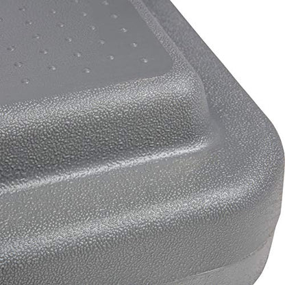 The Step (Made in USA) 4 Inch Stackable Aerobic Exercise Platform (Grey) with Non-Slip Surface and Nonskid Feet to Prevent Sliding