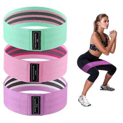 Fabric Resistance Bands for Working Out, 4 Levels Non-Slip Booty Bands Set for Women Men, Workout Exercise Bands for Legs Glute Hip Squat Yoga Pilates