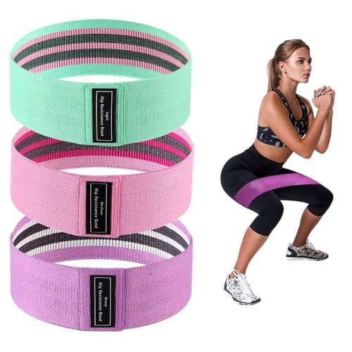 Fabric Resistance Bands for Working Out, 4 Levels Non-Slip Booty Bands Set for Women Men, Workout Exercise Bands for Legs Glute Hip Squat Yoga Pilates