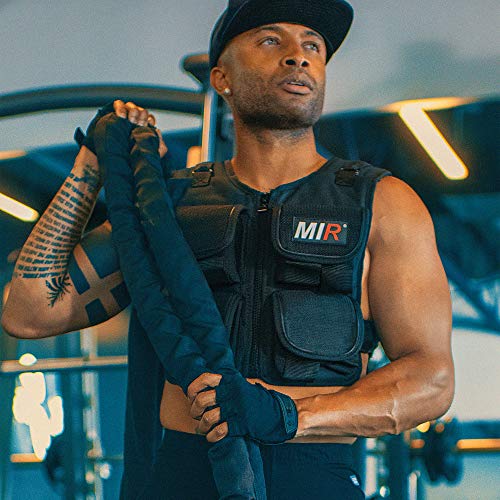 MiR Short Weighted Vest With Zipper Option 20lbs - 60lbs Solid Iron Weights. Workout Vest for Men and Women. - style: With Zipper - 40lbs