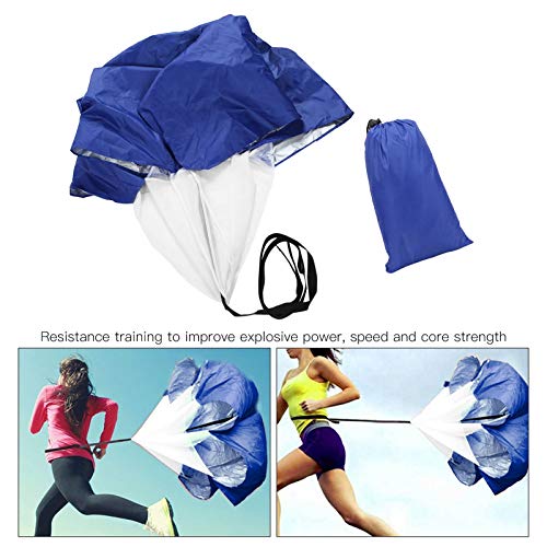 Speed Training Drag Parachute Running Strength Exercise Umbrella with Adjustable Belt fit for Athletes Gym Workout Gear fit for Sprinting - color: Blue