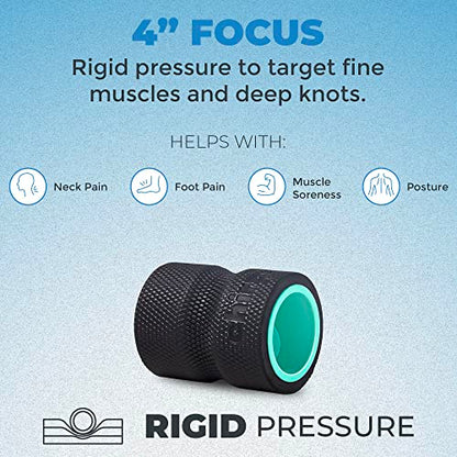 Chirp Wheel Foam Roller – Targeted Back & Neck Relief, Lumbar Spine Stretcher, Spinal Decompression Back Stretcher, Massage Roller with Density Foam for Physical Therapy, Supports 500lbs, 4-Inch Mint