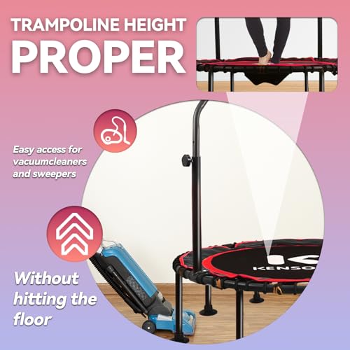 K KENSONE 40/48" Rebounder Trampoline for Adults, Bungee, 450/550 LBS Quiet - color: Blue A, size: 48" U-Bar