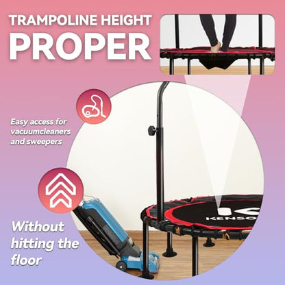 K KENSONE 40/48" Rebounder Trampoline for Adults, Bungee, 450/550 LBS Quiet - color: Blue A, size: 48" U-Bar