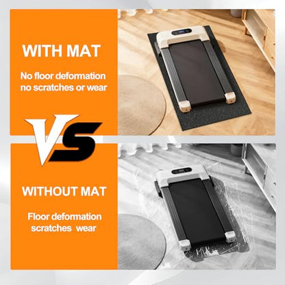 Fitvids Treadmill Mat 1/4" Thick Non-Slip Gym Mats Floor Protection Pad Compatible for Treadmills,Elliptical,Exercise Bikes,Stationary Cycles and Accessories - size: 78"Lx36"W