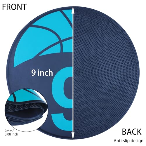 Basketball Training 9 Inch Poly Spots, 10PCS Anti-Slip Training Basketball Spot Markers Floor Spots, Waterproof Flat Filed Cones Poly Dots for Basketball Training