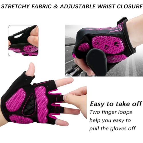 Cycling Gloves Bike Gloves for Men/Women-[5MM Gel Pad] Half Finger Bicycle Biking Gloves for Cycling/Weight Lifting/Gym/Motorcycle/Rowing/Outdoor Sports