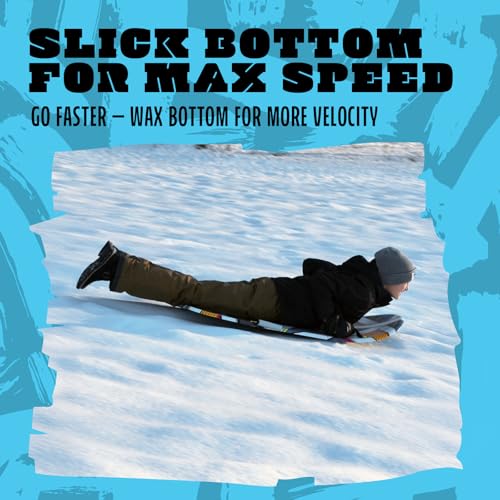 Flexible Flyer Snow Premium Foam Sled for Kids and Adults - Snow Sled, 1 or 2 Person Winter Toboggan Slider with Handles, Extremely Lightweight, for Ages 5 & Up - color: Multi