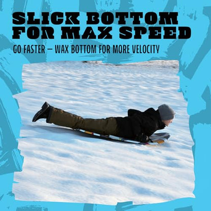 Flexible Flyer Snow Premium Foam Sled for Kids and Adults - Snow Sled, 1 or 2 Person Winter Toboggan Slider with Handles, Extremely Lightweight, for Ages 5 & Up - color: Multi