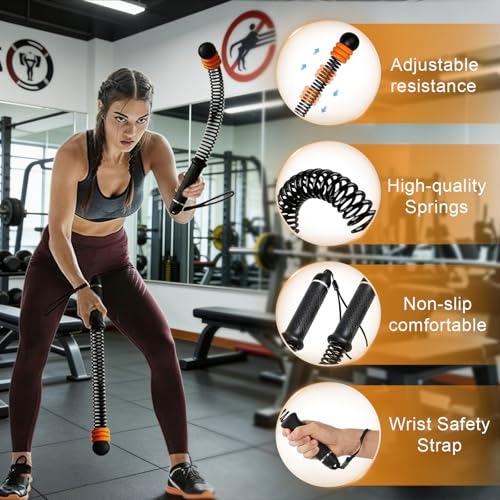 RunBaiNianCordless Battle Rope 2 Pack | Heavy Portable Training Rope for HIIT Cardio and Strength Training Home Gym Equipment for Men and Women