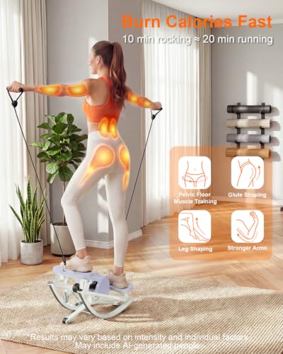 Rock Stepper for Exercise at Home, Rocking Stepper Side to Side - color: Purple