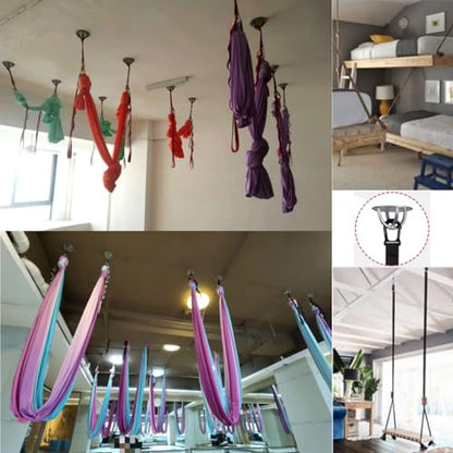 Wall Mount Bracket for X, Yoga Ceiling Mount Suspension Straps for Gymnastic Rings and Aerial Yoga Swing