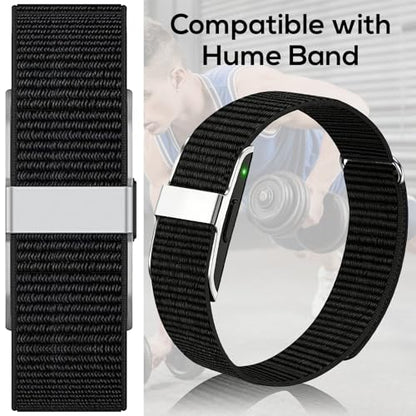 Nylon Biceps/Wrist/Arm/Ankle Bands Compatible with Hume Band 1.0 - color: Black