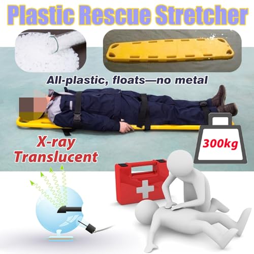 Foldable Spine Stretcher Board for Patient - Water-Resistant Emerncy Backboard with Head Fixator & Cervical Collar - Must-Have First Aid Kit for Lifeguards & Mcal Professals - color: Complete Set