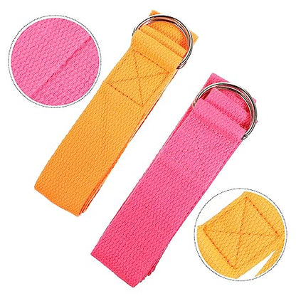 Happyyami 2pcs Yoga Stretching Belt Yoga Bands Resistance Straps Glute Bands Exercise Resistance Bands Training