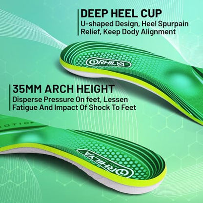 220lbs+ Metatarsal Insole Arch Support Plantar Fasciitis Relief - color: Yunshan Green, size: MEN (5-5 1/2)|WOMEN (7-7 1/2)--240MM