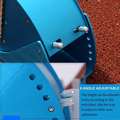 Multi-Function Lightning Starting Block Sprinter Pedals 6 Angle Adjustable Sprinter Track and Field Aluminum Suitable for Plastic Runway Cinder Track - color: Red, size: 32inch