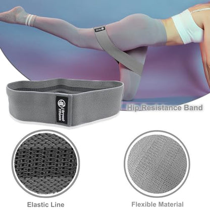 J Bryant Barbell Pad Set with 2 Ankle Straps for Cable Machines Hip Resistance Band Weight Lifting Straps Thick Cushion Hip-Thrusts Pad with Carry Bag for Squats Bench Press Workout - color: grey set