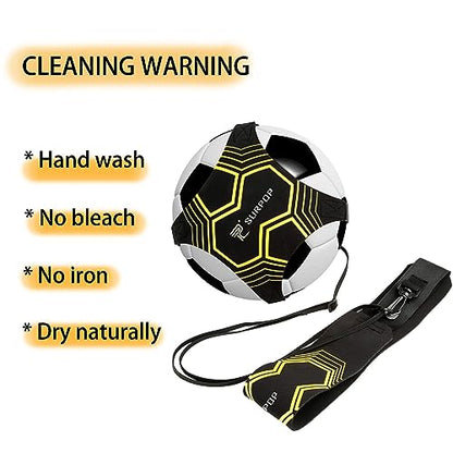 Surpop Soccer/Volleyball/Rugby Trainer, Football Kick Throw Solo Practice Training Aid Control Skills Adjustable Waist Belt for Kids Adults