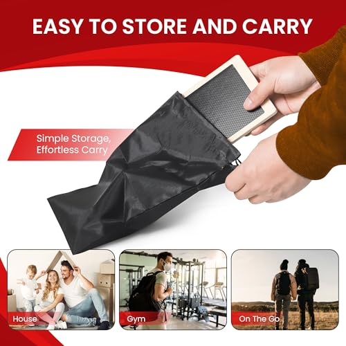 Ankle Strengthener & Axis Board, Bamboo Ankle Balance Board for Physical Therapy, Blackboard Foot Trainer & Foot Strengthener, Giboard for Balance Training, Axisboard for Leg Stability