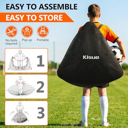 Soccer Goal, Kids Soccer Goals for Backyard Set of 2, 4 x 3ft Soccer Net Training Equipment, Pop Up Toddler Soccer Goal for Outdoor Indoor Sports Games