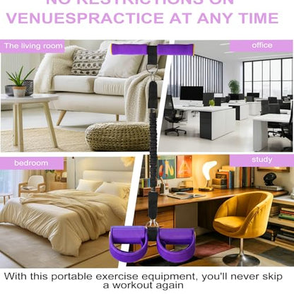 Upgraded Pedal Resistance Band with Handle - Fashion Puller Exercise Tool, Thickened Built-in Latex Tube Pedal Resistance Device & Soft Nitrile Rubber Anti-Slip Footrest for The Core/Arms