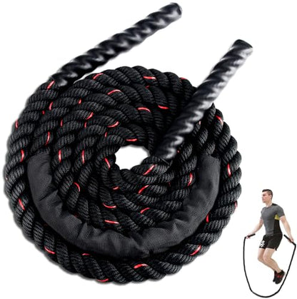 Weighted Jump Rope for Men Women, 1.5lb 2.8lb Heavy Jumping Ropes for Fitness, Adult Skipping Rope for Home Gym Exercise, Improve Strength and Building Muscle Workout Equipment