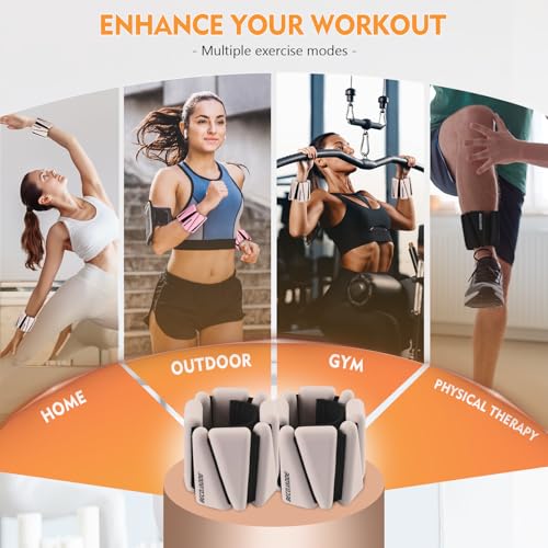 Ankle Weights Set of 2 (1 lb/2 lb/3 lb Each) Adjustable Wrist Weights for Women Men Wearable Arm Leg Weight for Pilates, Running, Walking, Workout, Yoga