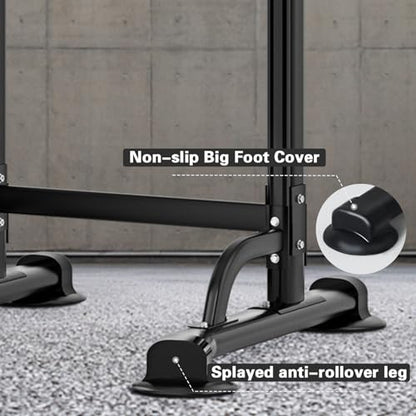 soges Power Tower Pull Up Bar Station, Free Standing Pull Up Rack Dip Station for Home Gym, Height Adjustable Home Strength Training Fitness Workout Equipment