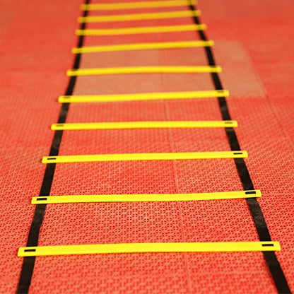 FILFEEL Speed Training Ladder with Nylon Rope for Footwork Practice - 8m / 26.25ft with 16 Rungs - size: 6m / 19.69ft 12 Rung