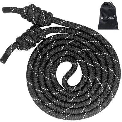 Upgraded Reflective Flow Rope Jump Rope – Premium Double Woven Adjustable Workout Rope for Men & Women, Soft yet Sturdy Reflective Reinforced Polyester for Boxing, HIIT & Home Gym