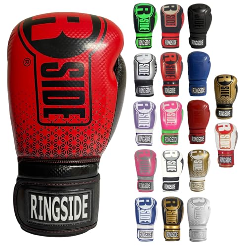 Ringside Apex Bag Gloves, IMF-Tech Boxing Gloves with Secure Wrist Support, Synthetic Boxing Gloves for Men and Women - color: Crimson/Black, size: Small-Medium