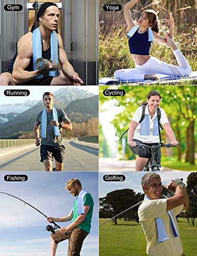 Microfiber Towel, Beach Towel, Fast Drying, Lightweight, Soft, Compact, Quick Dry Fitness Hiking Yoga Camping Travel Towel (Blue, L 30x60 in)
