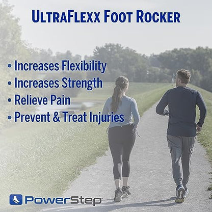 PowerStep UltraFlexx Foot Rocker, Foot and Calf Stretching, Pain Relief for Plantar Fasciitis, Achilles Tendonitis, Shin Splints, Increased Flexibility & Strength
