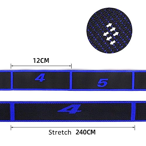 Exercise Strap Stretch Assist Strap with Numbered Loop Easy to Carry and High Elastic Stretching Strap