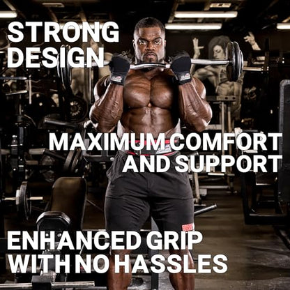 Schiek Sports 540 Platinum Lifting Gloves - Weightlifting Gloves with Wrist Wrap Support for Gym Workouts - size: Large